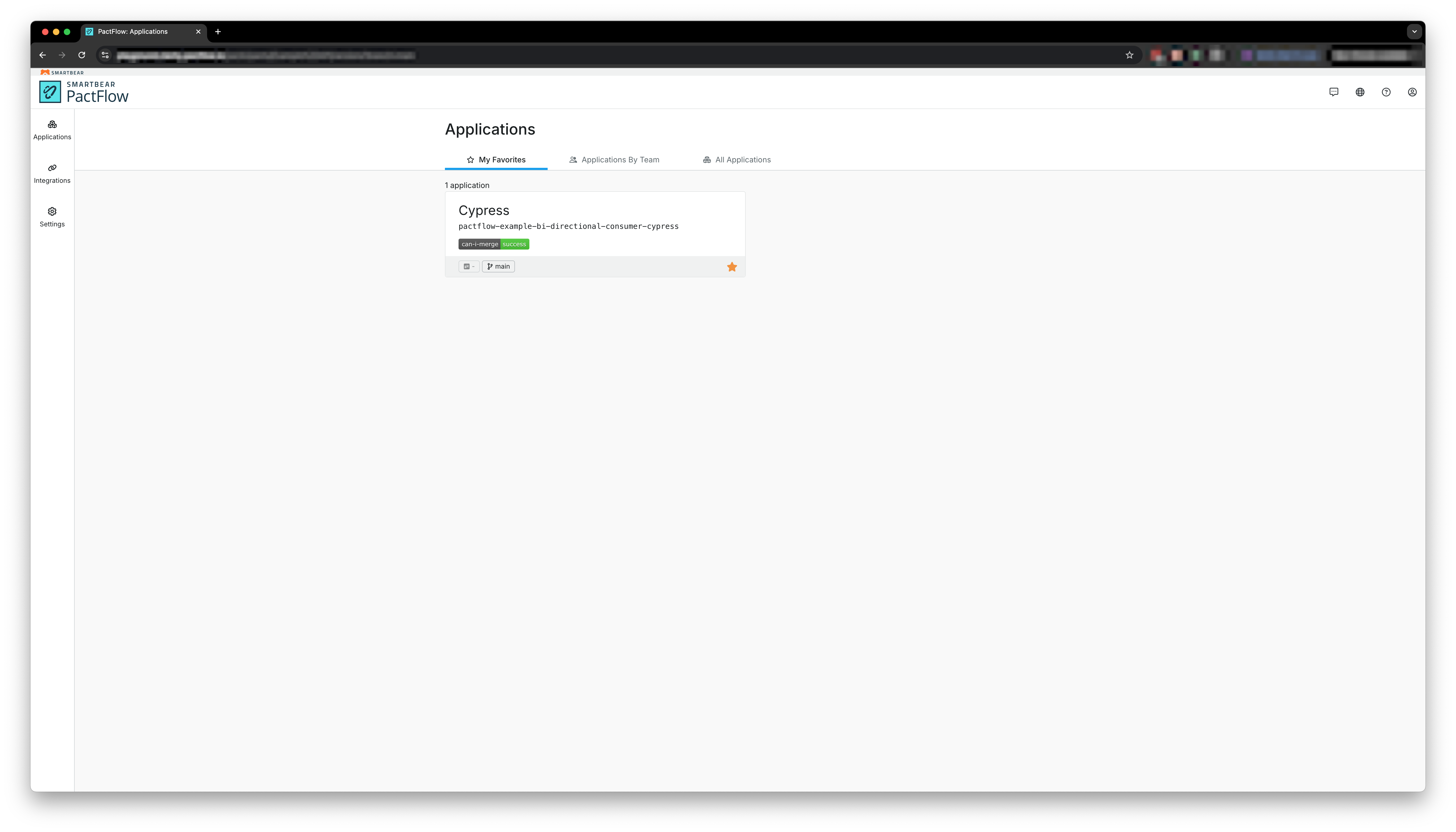 Dashboard – Favourites Tab